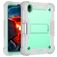 Mobigear ShieldStand iPad Mini 6 (2021) Hoes Hard Kunststof,Siliconen Backcover + Stylus Houder + Standaard - Grijs / Turquoise