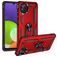 Mobigear Armor Ring Samsung Galaxy A22 4G Hoesje Hardcase Backcover Shockproof met Ringhouder - Rood