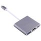 Mobigear USB-C naar HDMI / USB-A / USB-C Hub - Grijs