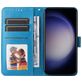 Mobigear Sunflower Samsung Galaxy S24 Plus Hoesje Bookcase Portemonnee - Blauw