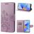 Mobigear Flowers OPPO A17 Hoesje Bookcase Portemonnee - Paars