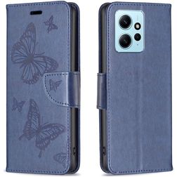 Mobigear Butterfly Xiaomi Redmi Note 12 Hoesje Bookcase Portemonnee - Blauw