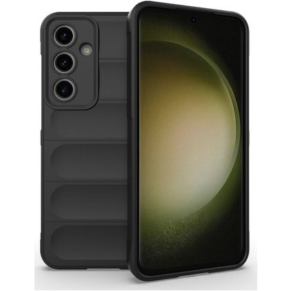 Mobigear Bumpy Samsung Galaxy S24 FE Hoesje Flexibel TPU Backcover - Zwart