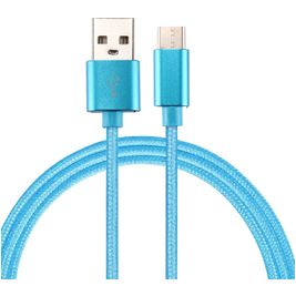 Mobigear Nylon USB-A naar USB-C Kabel 2 Meter - Blauw Mobigear Nylon USB-A naar USB-C Kabel 2 Meter - Blauw