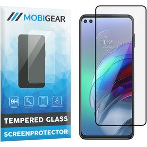 Mobigear Premium Motorola Moto G100 Glazen Screenprotector - Case Friendly - Zwart