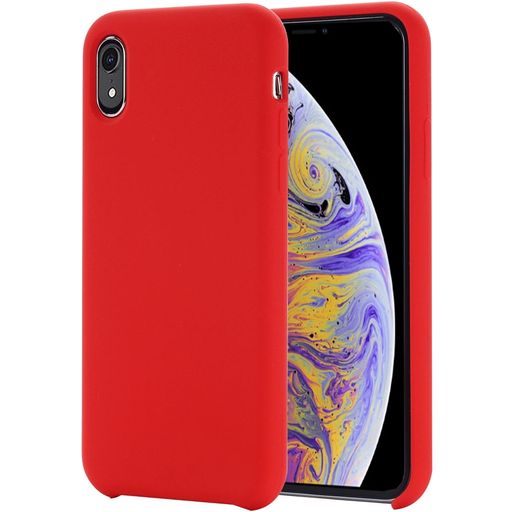 Mobigear Rubber Touch iPhone XR Siliconen Hoesje Backcover - Rood