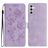 Mobigear Flowers Samsung Galaxy A17 Hoesje Bookcase Portemonnee - Paars
