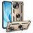 Mobigear Armor Ring Xiaomi Mi 11 Lite Hoesje Hardcase Backcover Shockproof met Ringhouder - Goud