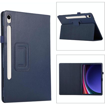 Mobigear Classic Samsung Galaxy Tab S11 Hoes Bookcase + Stylus Houder - Donkerblauw
