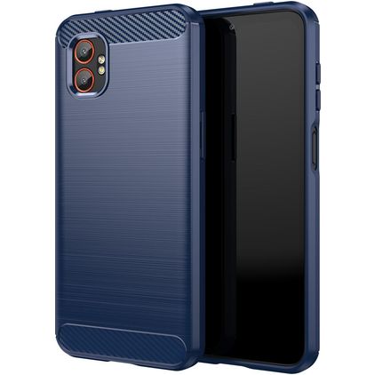 Mobigear Brushed Slim Samsung Galaxy Xcover 7 Pro Hoesje Flexibel TPU Backcover - Blauw