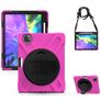Mobigear SureGrip XGuard iPad Pro 11 Inch (2021) Hoes Hard Kunststof,Siliconen Backcover + Stylus Houder + Schouderband + Standaard - Roze