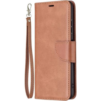 Mobigear Excellent Samsung Galaxy A22 5G Hoesje Bookcase Portemonnee - Bruin