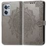 Mobigear Mandala OnePlus Nord CE 2 Hoesje Bookcase Portemonnee - Grijs