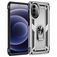 Mobigear Armor Ring Motorola Moto G82 Hoesje Hardcase Backcover Shockproof met Ringhouder - Zilver
