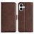 Mobigear Slim Magnet iPhone 17 Hoesje Bookcase Portemonnee - Bruin