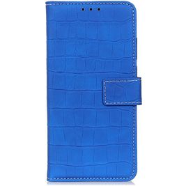 Mobigear Croco Samsung Galaxy S20 FE Hoesje Bookcase Portemonnee - Blauw