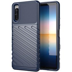 Mobigear Groove Sony Xperia 10 III Hoesje Flexibel TPU Backcover - Blauw