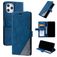 Mobigear Rhombus iPhone 12 Pro Max Hoesje Bookcase Portemonnee - Blauw