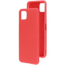 Mobiparts Samsung Galaxy A22 5G Siliconen Hoesje Backcover - Scarlet Red