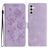 Mobigear Flowers Samsung Galaxy A17 Hoesje Bookcase Portemonnee - Paars