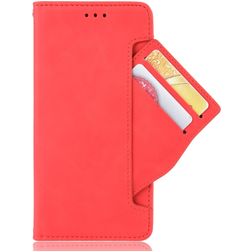 Mobigear Slide Wallet LG K51s Hoesje Bookcase Portemonnee - Rood