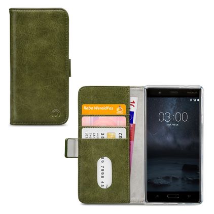Mobilize Elite Gelly Nokia 3 Hoesje Bookcase Portemonnee - Groen