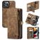 Caseme 008 iPhone 13 Pro Hoesje Uitneembare 2in1 Bookcase Portemonnee - Bruin