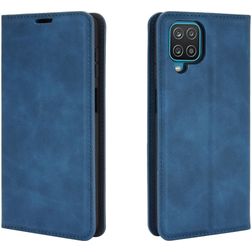 Mobigear Retro Slim Samsung Galaxy A12 Hoesje Bookcase Portemonnee - Blauw