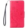 Mobigear Flowers iPhone 7 Hoesje Bookcase Portemonnee - Magenta