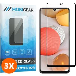 Mobigear Premium Samsung Galaxy A42 Glazen Screenprotector - Case Friendly - Zwart (3-Pack)