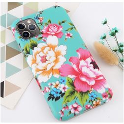 Mobigear Design iPhone 11 Pro Max Hoesje Flexibel TPU Backcover - Bloemen