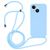 Mobigear Lanyard iPhone 15 Siliconen Hoesje met koord - Blauw