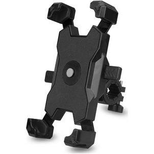 Mobigear PushHold Telefoonhouder Fiets Fietsstuur Bevestiging Klem Universeel - Zwart