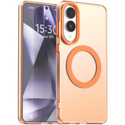 Mobigear Shockproof Samsung Galaxy S25 Edge MagSafe Hoesje Hardcase Backcover - Oranje