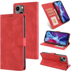 Mobigear Wallet iPhone 14 Plus Hoesje Bookcase Portemonnee - Rood