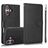 Mobigear Wallet iPhone 16 Plus Hoesje Uitneembare 2in1 Bookcase Portemonnee - Zwart
