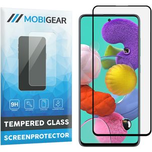 Mobigear Premium Samsung Galaxy A51 Glazen Screenprotector - Case Friendly - Zwart