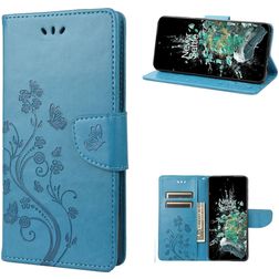 Mobigear Butterfly OnePlus 10T Hoesje Bookcase Portemonnee - Blauw