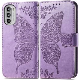Mobigear Butterfly Motorola Moto G82 Hoesje Bookcase Portemonnee - Paars