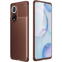 Mobigear Racing HONOR 50 Hoesje Flexibel TPU Backcover - Bruin