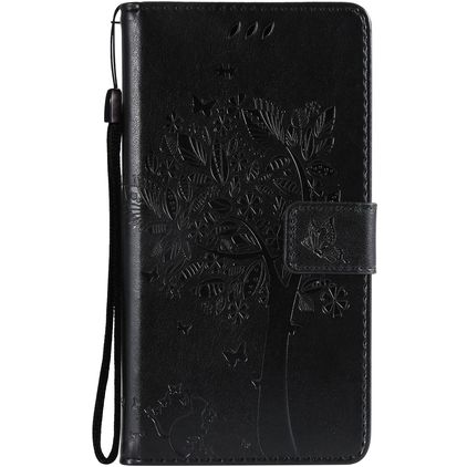 Mobigear Tree Samsung Galaxy S21 Hoesje Bookcase Portemonnee - Zwart