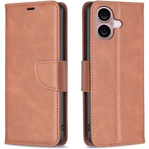 Mobigear Excellent iPhone 16 Hoesje Bookcase Portemonnee - Bruin