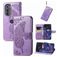 Mobigear Butterfly Motorola Edge (2022) Hoesje Bookcase Portemonnee - Paars