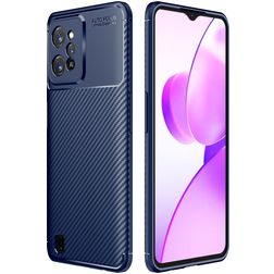 Mobigear Racing Realme C31 Hoesje Flexibel TPU Backcover - Blauw