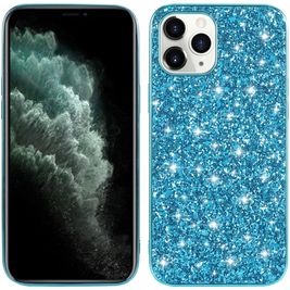 Mobigear Glitter iPhone 12 Pro Max Hoesje Hardcase Backcover - Blauw