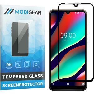 Mobigear Premium Wiko View 3 Pro Glazen Screenprotector - Case Friendly - Zwart