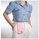 Mobigear Lanyard iPhone 16 Siliconen Hoesje met koord - Roze