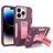 Mobigear Heavy Armor Stand iPhone 14 Pro Max Hoesje Hardcase Backcover Shockproof met Standaard - Paars