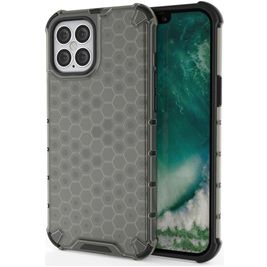 Mobigear Honeycomb iPhone 12 Pro Max Hoesje Hardcase Backcover Shockproof - Grijs