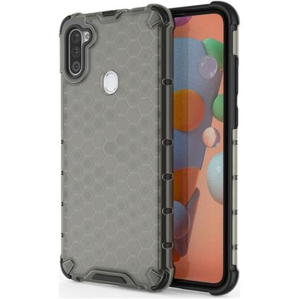 Mobigear Honeycomb Samsung Galaxy A11 Hoesje Hardcase Backcover Shockproof - Grijs